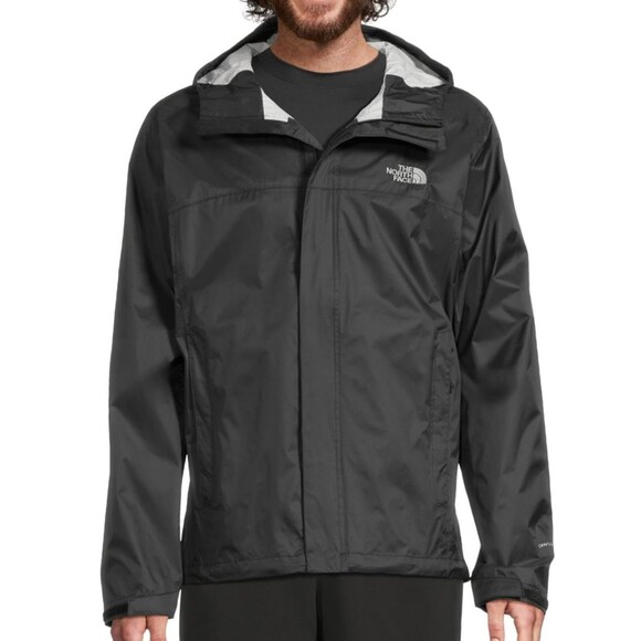 The North Face Men Venture 2 Dryvent Waterproof Hooded Rain Jacket Black NWT XL - Picture 1 of 8